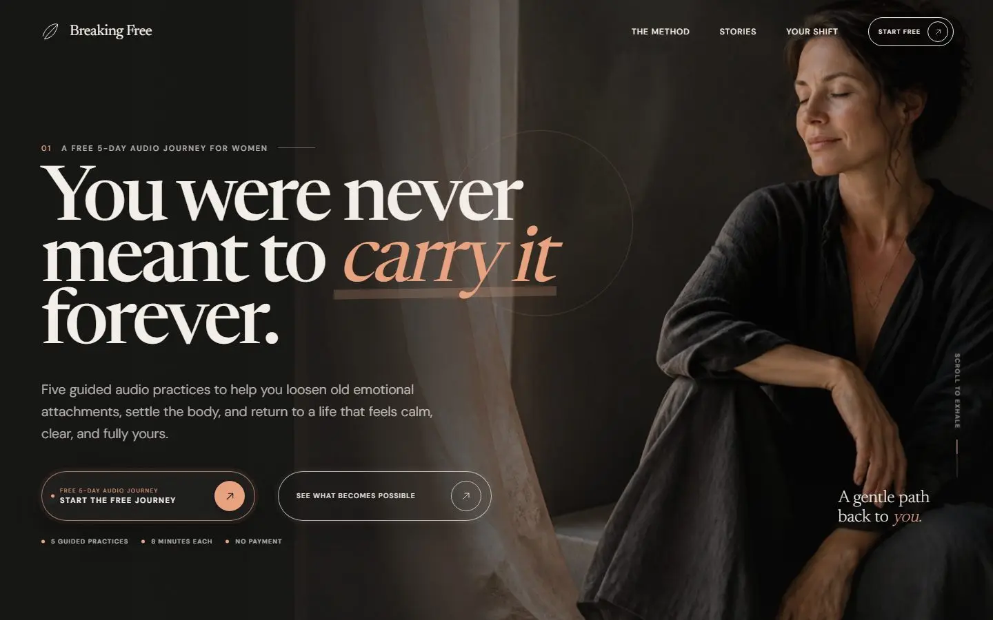 audio journey — opt-in page template preview