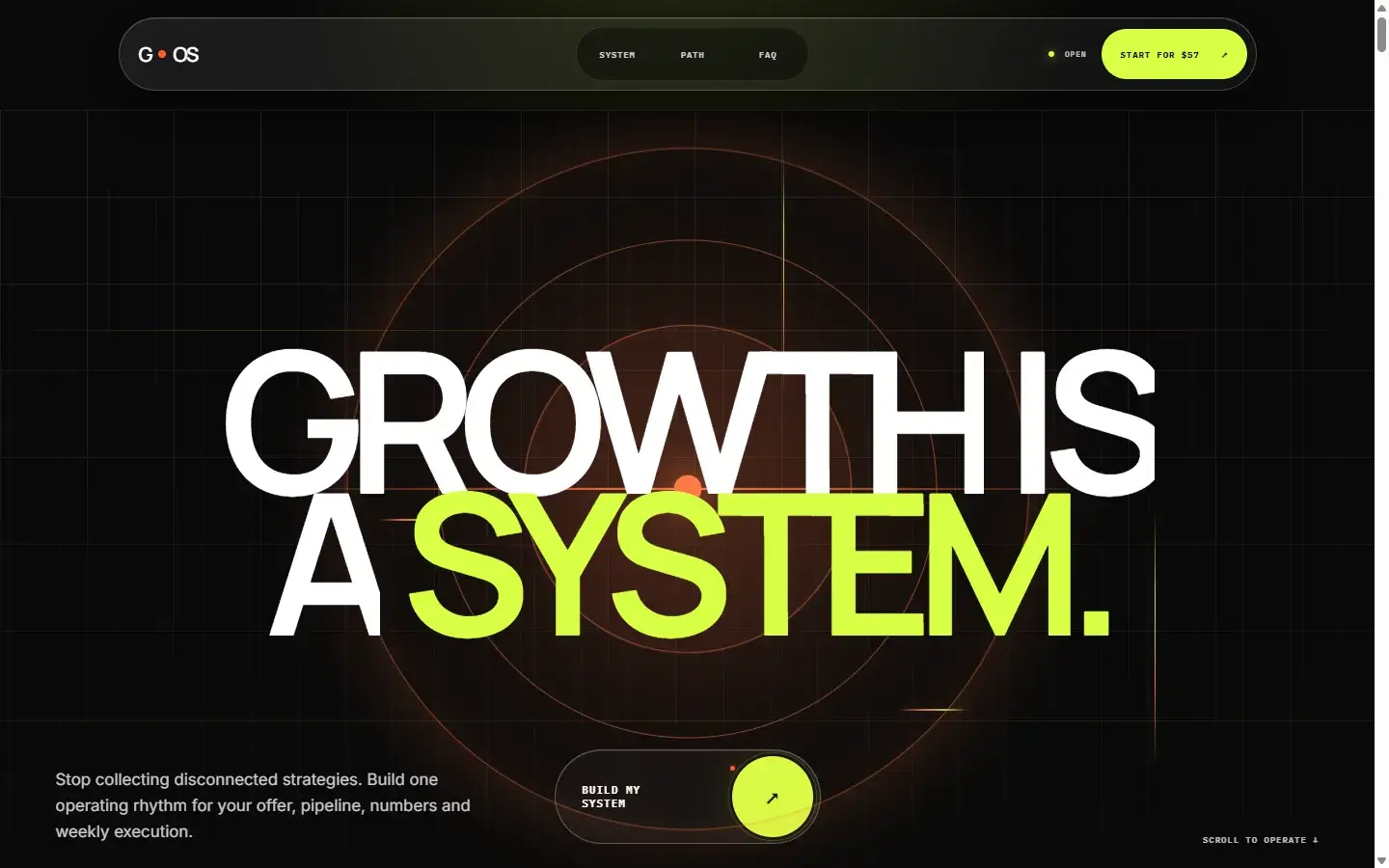 Growth OS — membership sales page