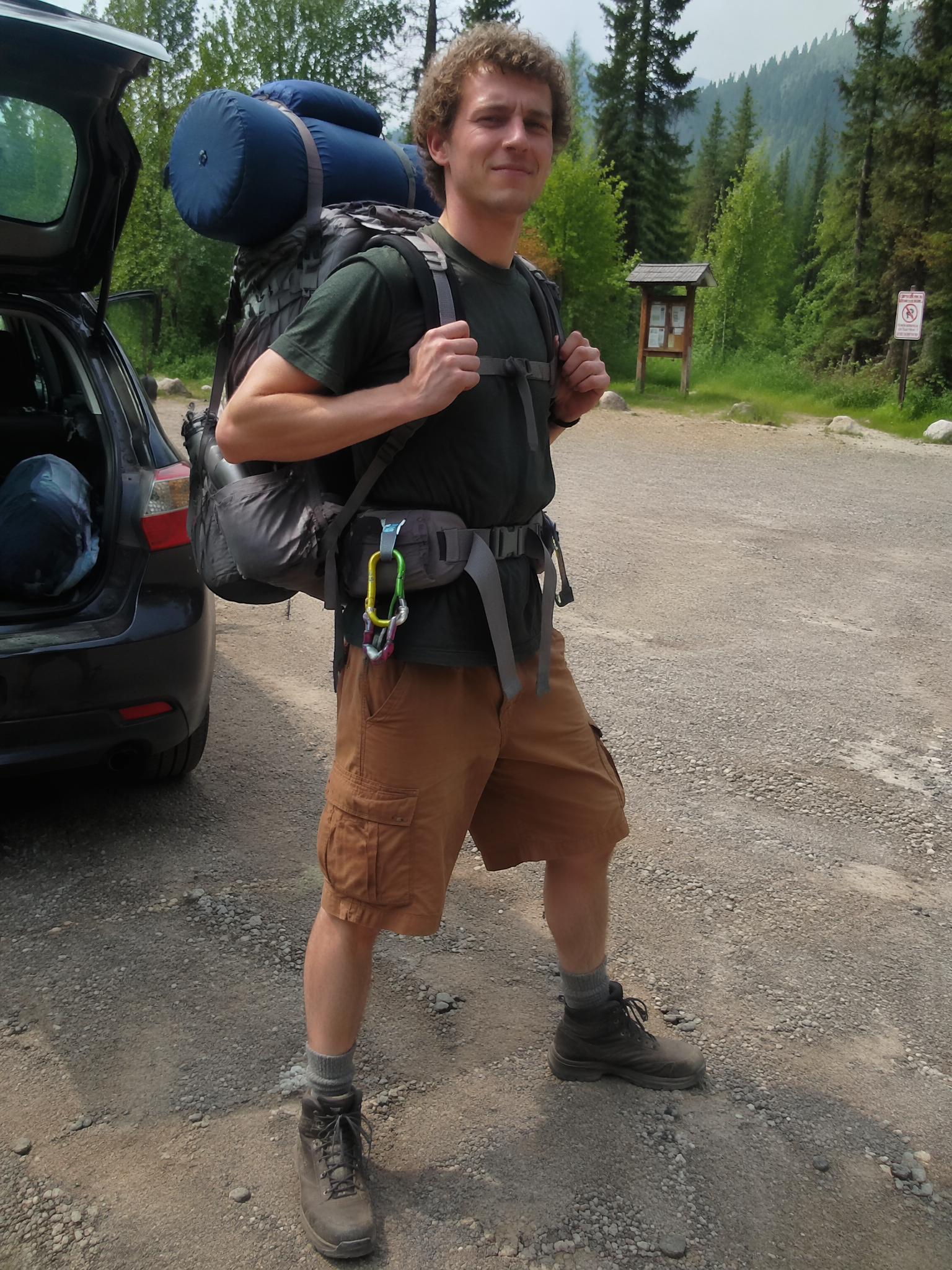 The course author with their van on the road